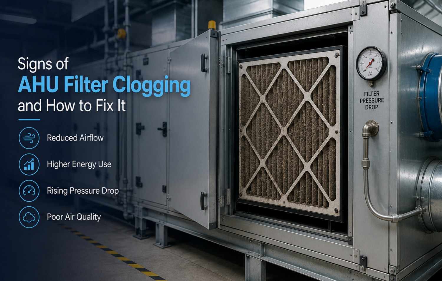 Signs of AHU Filter Clogging and How to Fix It